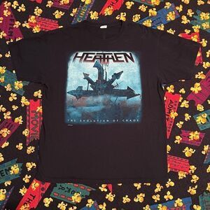 ‘15 Heathen The Evolution Of Chaos Double Sided Graphic Tee Shirt / Size XL